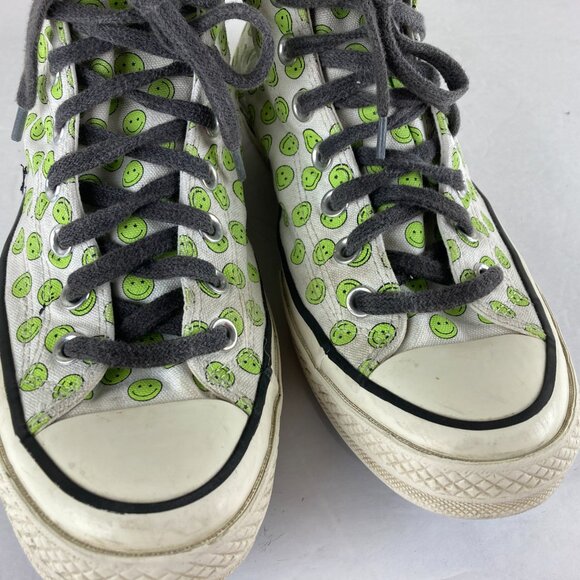 Converse Chuck  Womens Sz 9 Mens sz 7 Happy Camper High Top Smiley Faces Sneaker - Picture 6 of 11